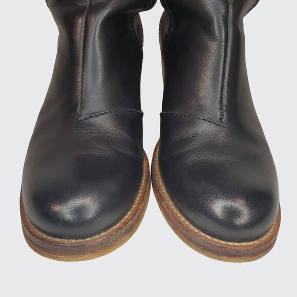 Hudson Black Leather Side Buckle Women's Boot Size 37( US 6) - Picture 11 of 16